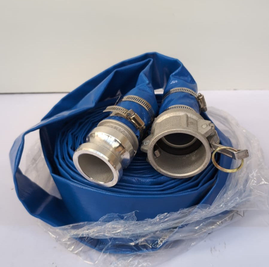 Backwash Hose Heavy-Duty PVC Flat Pool Discharge Hose w/ Camlock C & E(USED)