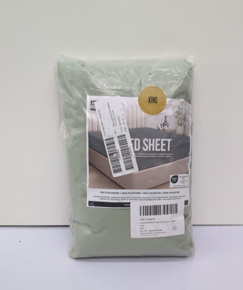 Utopia Bedding Fitted Sheet King, Sage - Deep Pocket 14"