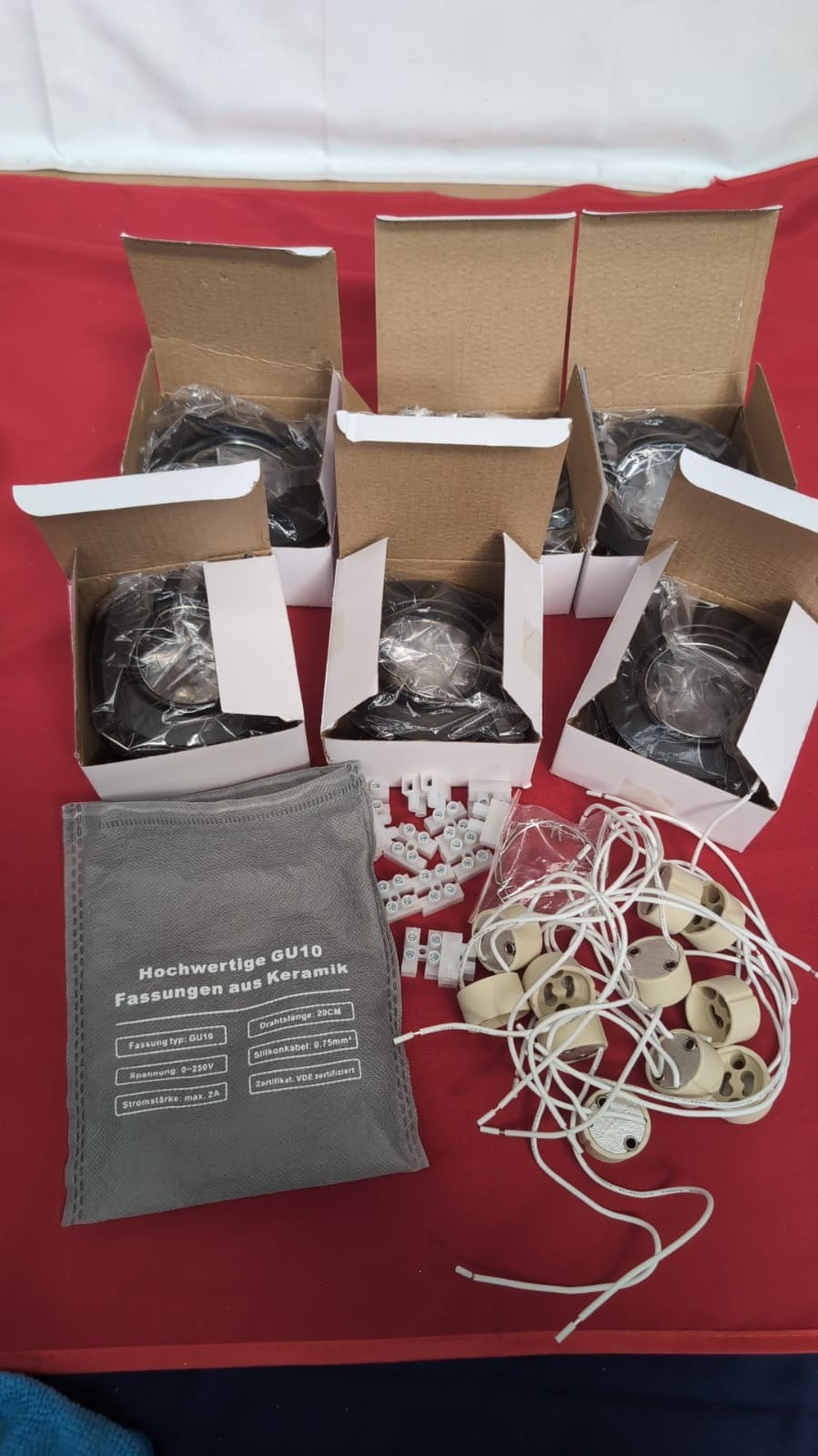 10 X Modern Recessed Ceiling Light Frame for Kitchen Round Black Finish Fittings