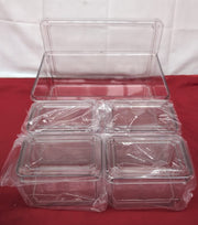 Refrigerator Organizers and Storage, 5 Pack Stackable Clear (30 x 20 x 10cm)