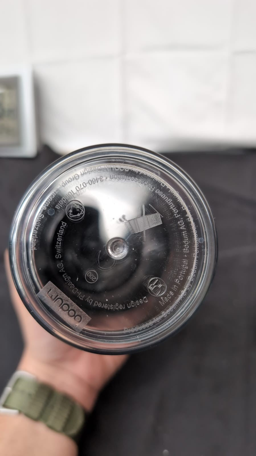 BODUM Plastic  Travel Mug, Black, 0.35 Litre(no packaging/smallscuffs)