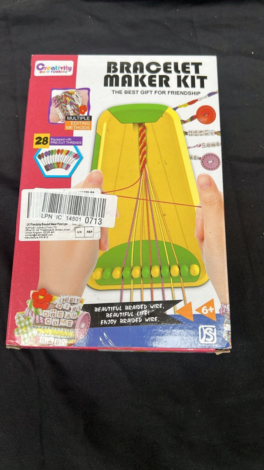 Arts and Crafts for Kids Ages 8-12,Friendship Bracelet Making Kit (Blue/Pink)