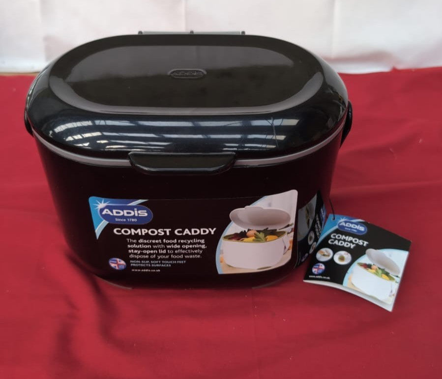 Addis  2.5 Litre Kitchen Compost Caddy, Black/Grey, 2.5L(slightly scuffed)