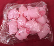 Mini Rubber Pigs Resin Bath Toy Float Squeak Piggy Baby Bathtub Toys (12pack)
