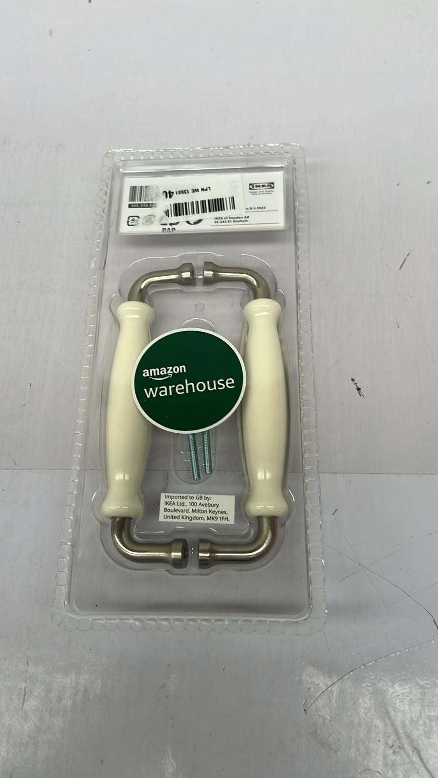 IKEA HISHULT Handle Porcelain White 2 Pack 5 1/2" 902.652.46