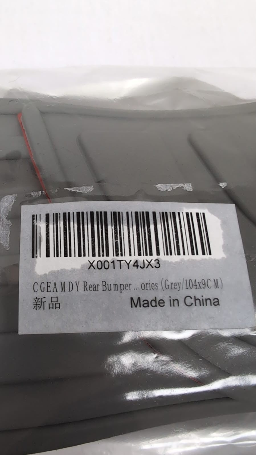 Rear Bumper Protector, (104 x 9 cm ) Grey