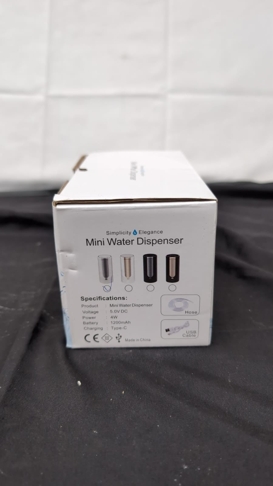 Mini Water Dispenser LED Display USB Charging Wireless Simplicity Elegance White