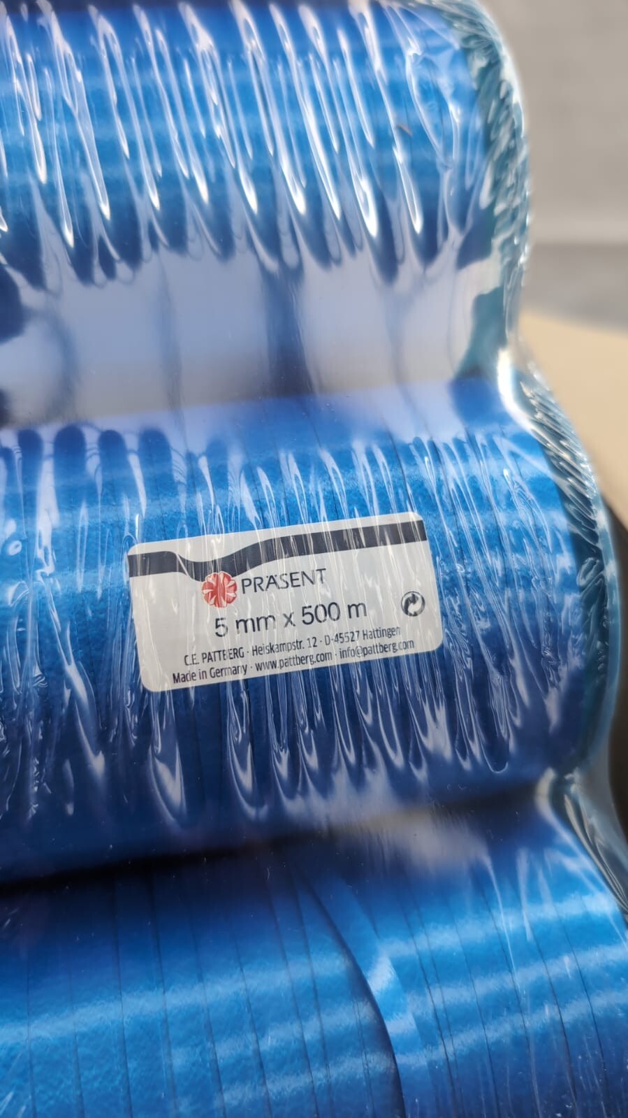 C.E. Pattberg America Gift Curling Ribbon Blue, balloonribbon (24 pack)