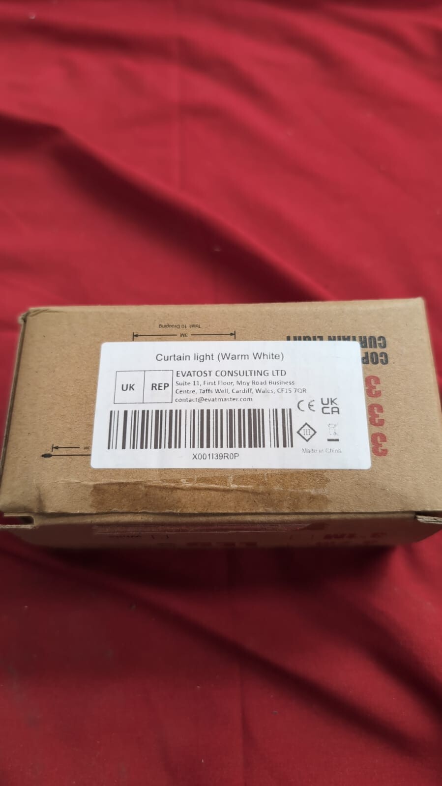 Curtain Lights Indoor Outdoor,3mx3m Waterfall Hanging Warm White (box damaged)