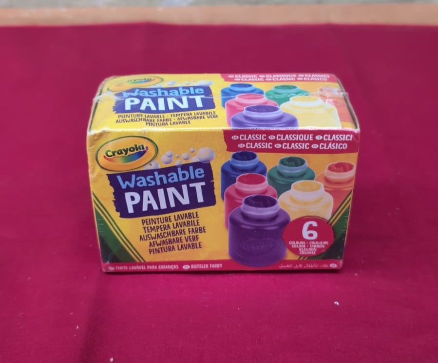 CRAYOLA Washable Paints - Assorted Colours (Pack of 6)  for Kids Aged 3+