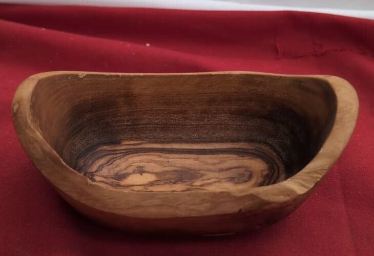 Rustic Oval Bowl Choice of Length Dip Made of Olive Wood Hand