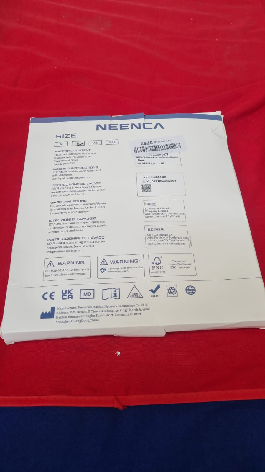 NEENCA Knee Brace with Side Stabilizers & Patella Gel Pads, Adjustable (Large)