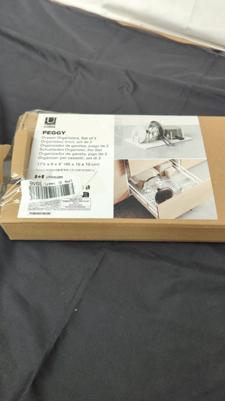 Umbra Peggy Kitchen Cupboard, Shelf and Drawer Organizer Tray (BOXDAMAGED)