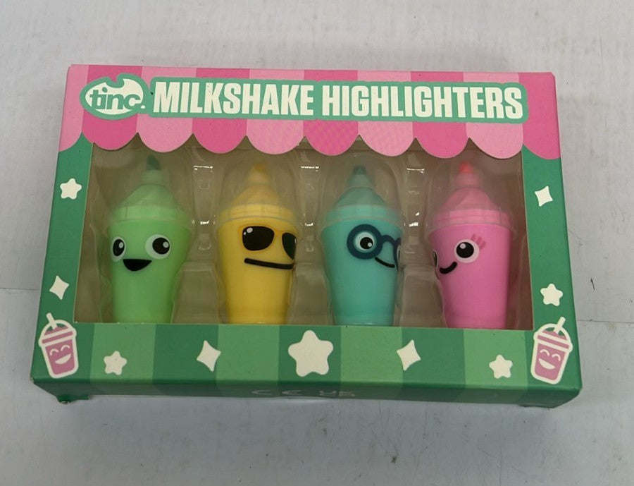 Tinc Milkshake Shaped Coloured Highlighter Pens for Kids