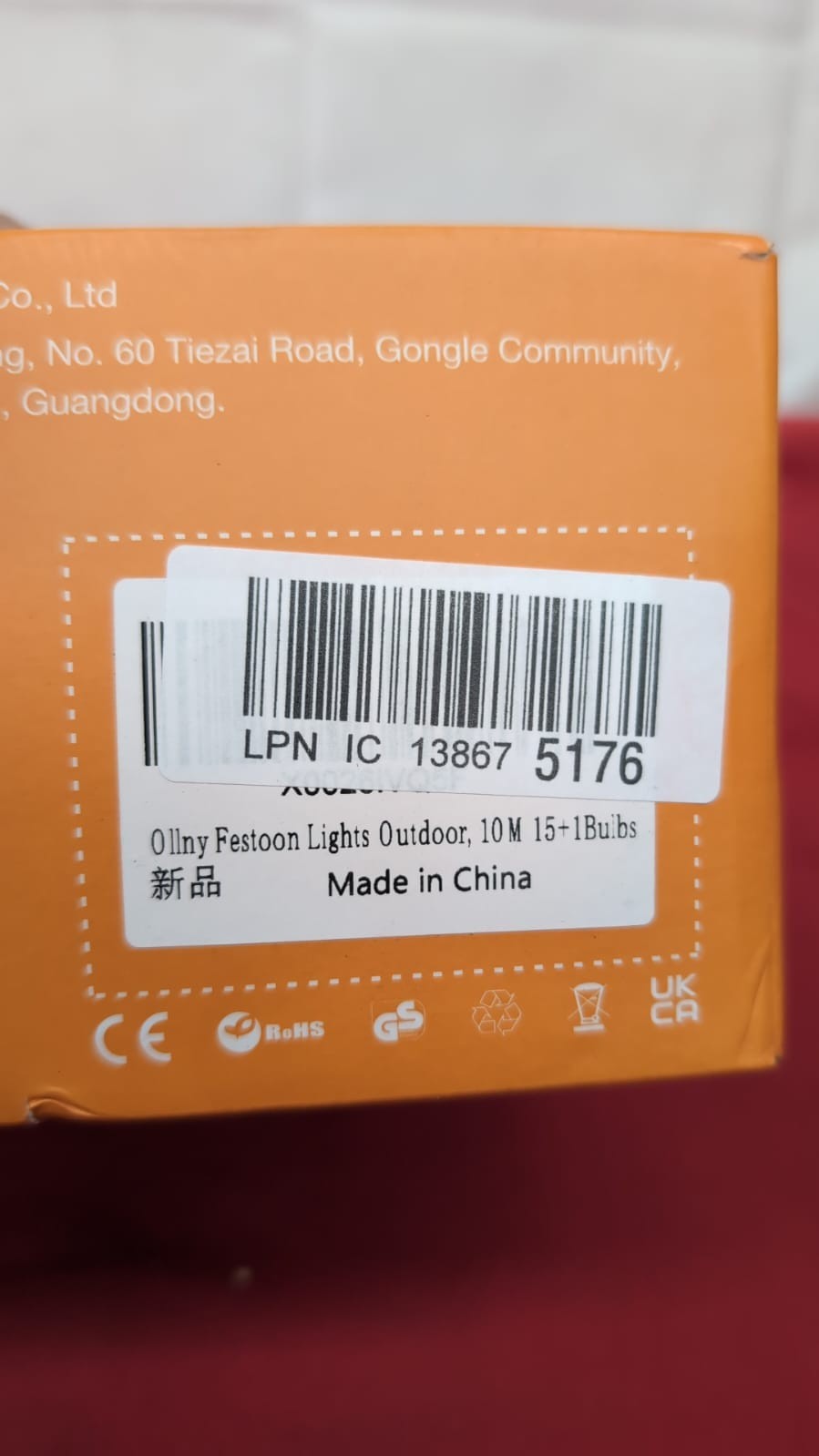 Ollny festoon lights outdoor 10m 15+1bulbs