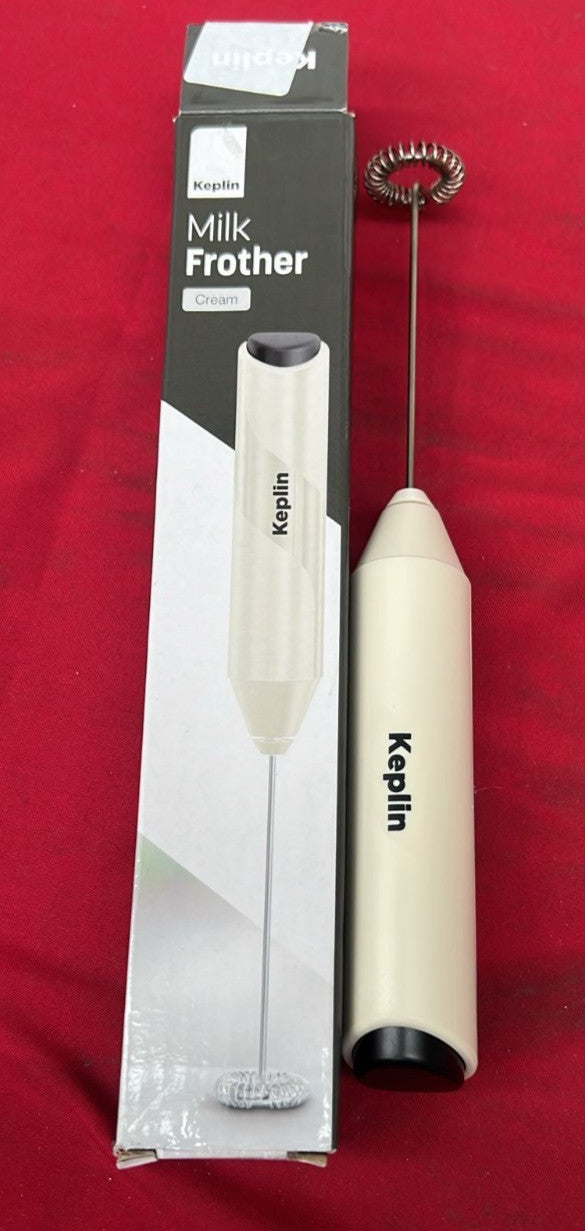 Keplin Handheld Milk Frother - Stainless Steel Electric Whisk