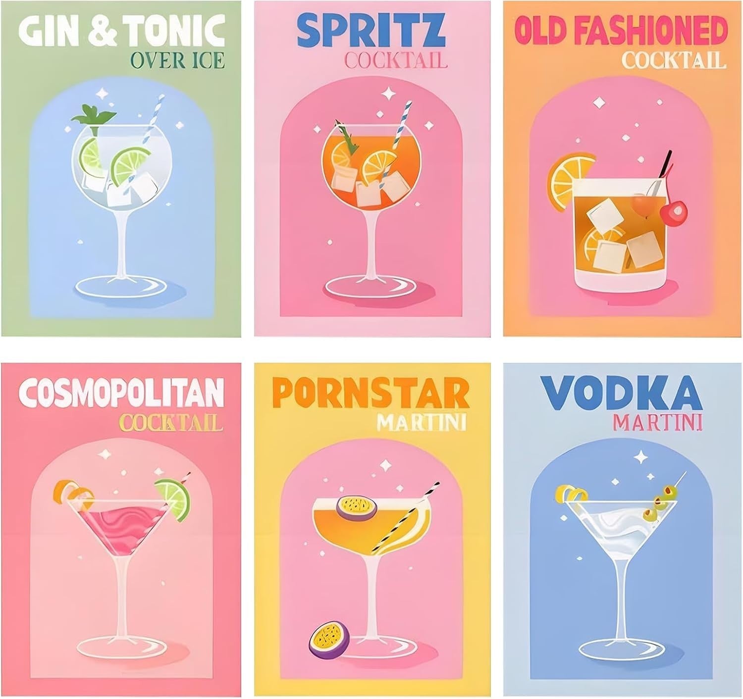 Cocktail Paint by Numbers, Paint by Numbers for Adults Cocktails for Adults