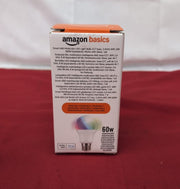 Amazon Basics Smart A60 Multicolor LED Light Bulb, E27, 8W Works with Alexa Only