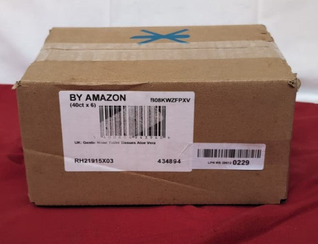 by Amazon Gentle Moist Toilet Tissues with Aloe Vera, Flushable, 6 Packs 40sheet