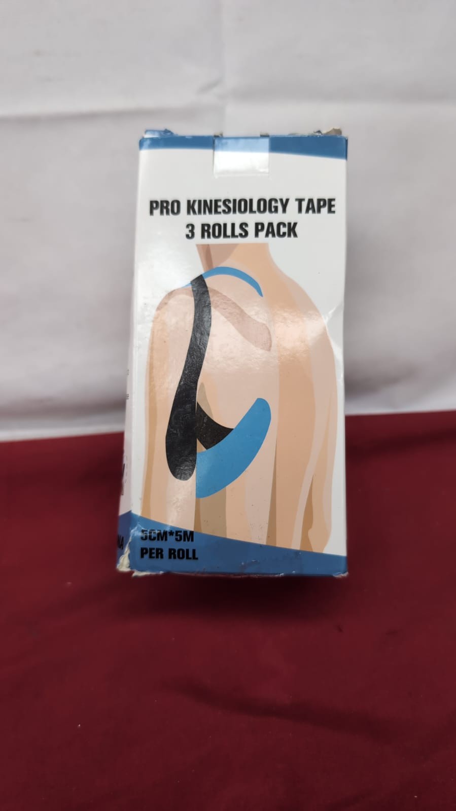 Kinesiology Tape 5m 3 Roll, Elastic Therapeutic Sports Tape (packaging damaged)