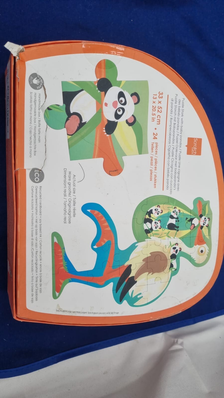 SCRATCH 276181127 Shape Puzzle Stork Contour Children 24 Pieces (box damaged)