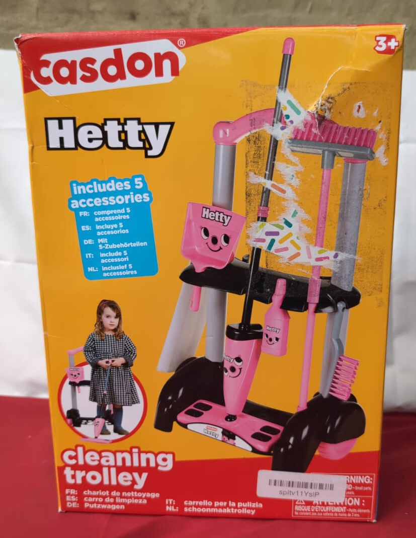Casdon Henry & Hetty Toys - Hetty Cleaning Trolley - Pink