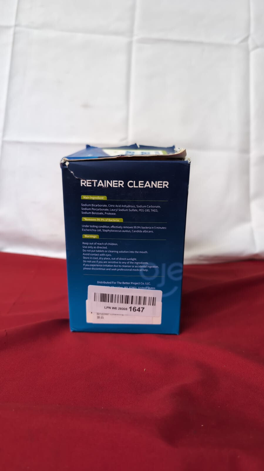 Project Better Retainer Cleaner Deep Micro-cleansing Mint (packaging damaged)