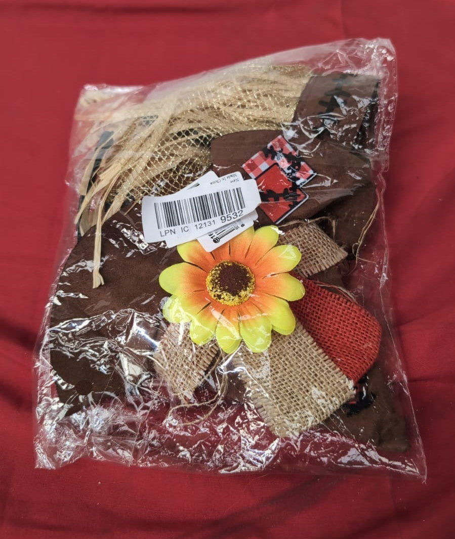 Toddmomy Halloween Scarecrow Costume Set - Brown Felt Scarecrow Hat