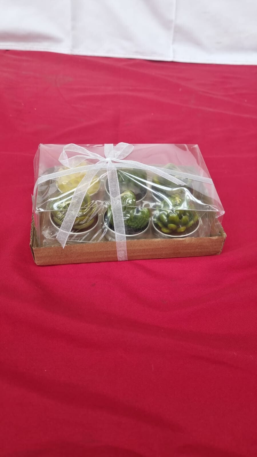 Cactus Tealight Candles Set, Handmade Delicate Succulent Artificial Plants Home