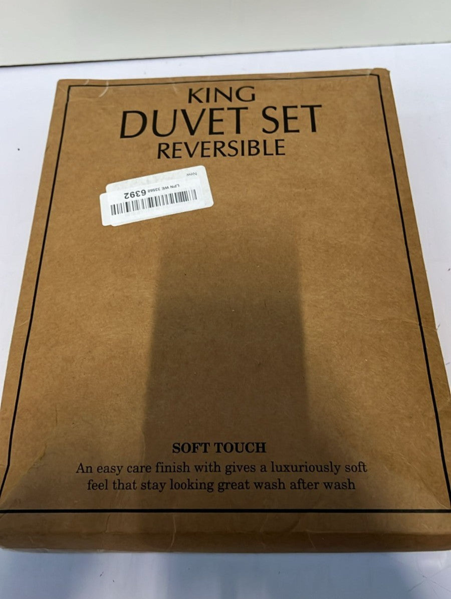 king Duvet Cover Sets-Soft Plain Dyed Reversible Duvet Sets  mink/cream