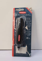 Derwent Battery-operated eraser pen, includes 8 spare erasers (Pack Damaged)