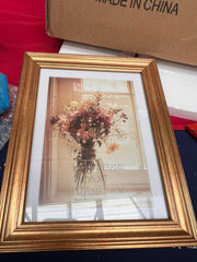 7x5 Picture Frames Set of 5, Gold Photo Frames for Wall or Tabletop Display
