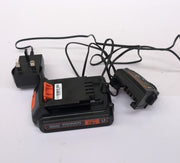 BLACK & DECKER BATTERY LITHIUM 18V 1.5Ah AND N494099 18v Lithium Charger