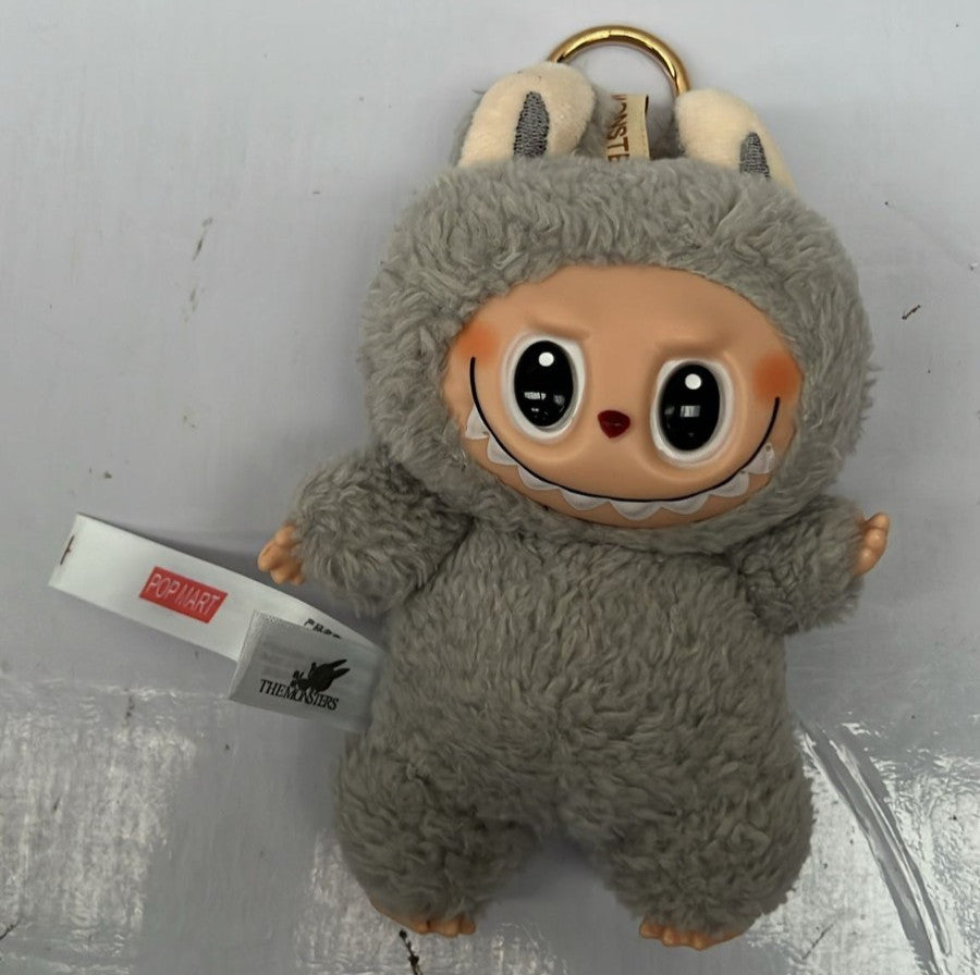 POP MART The Monster PIN for Love Series - Vinyl Plush (GREY, NO BOX)