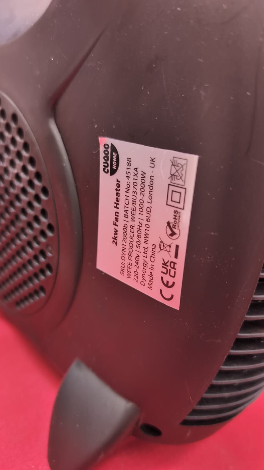 2KW Fan Cooler and Heater - Variable Thermostat & Heat Settings – Low Energy