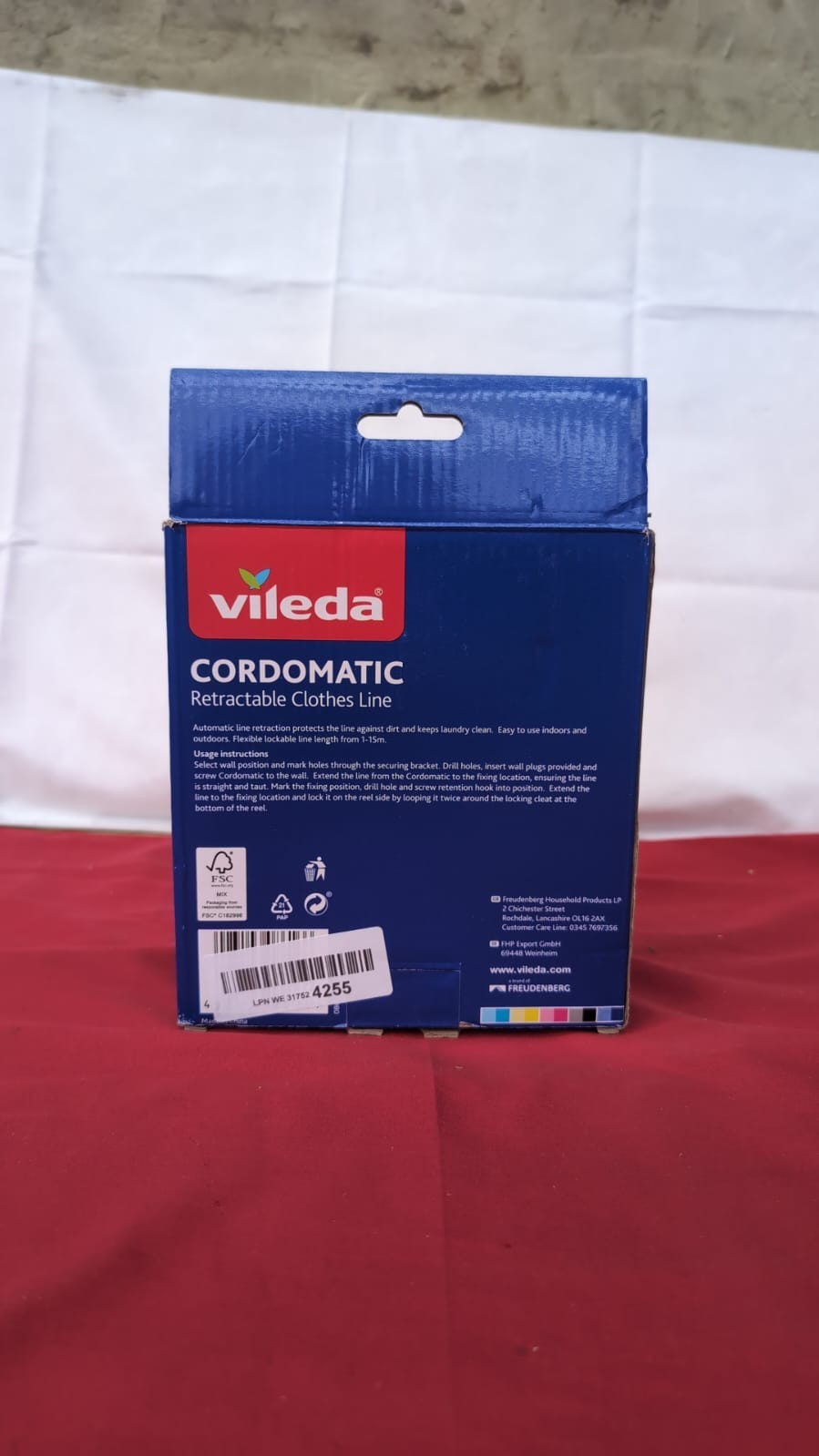 Vileda Cordomatic Retractable Washing Line (NO FIXINGS INCLUDED)