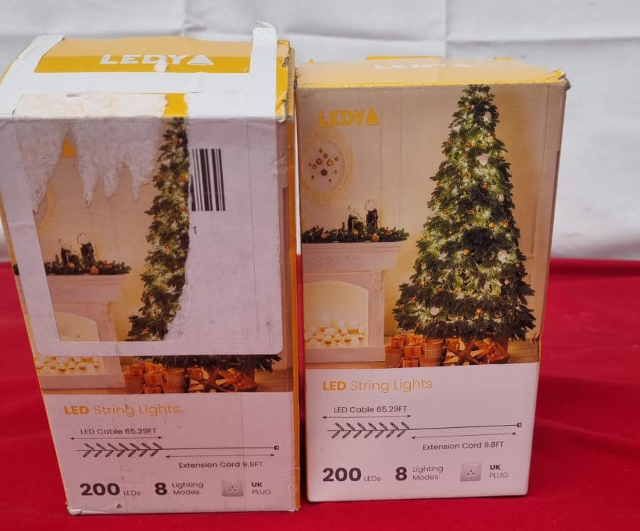 LEDYA 200 LED String Lights Mains Powered, 20M/65.62ft Warm White Fairy (2pack)
