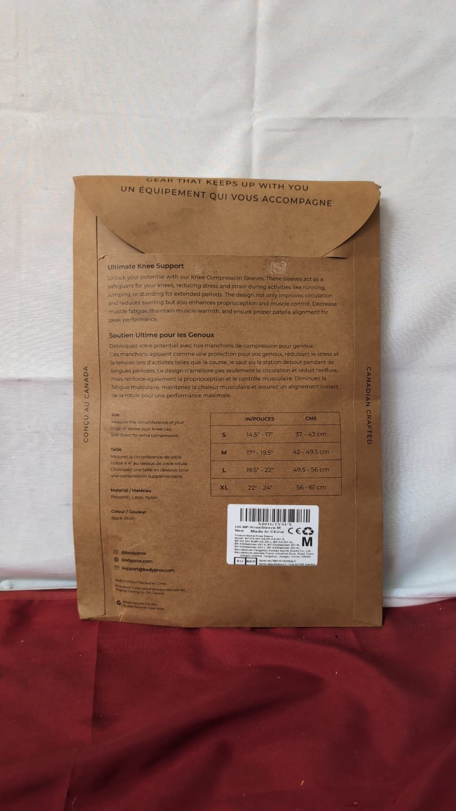 Knee Compression Sleeve 2 Pack for Men and Women, Support (packaging damaged)