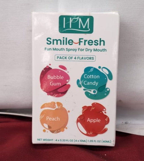 HM - Dry Mouth Fun 4 Flavoured Spray - Peach, Bubble Gum, Cotton Candy & Apple