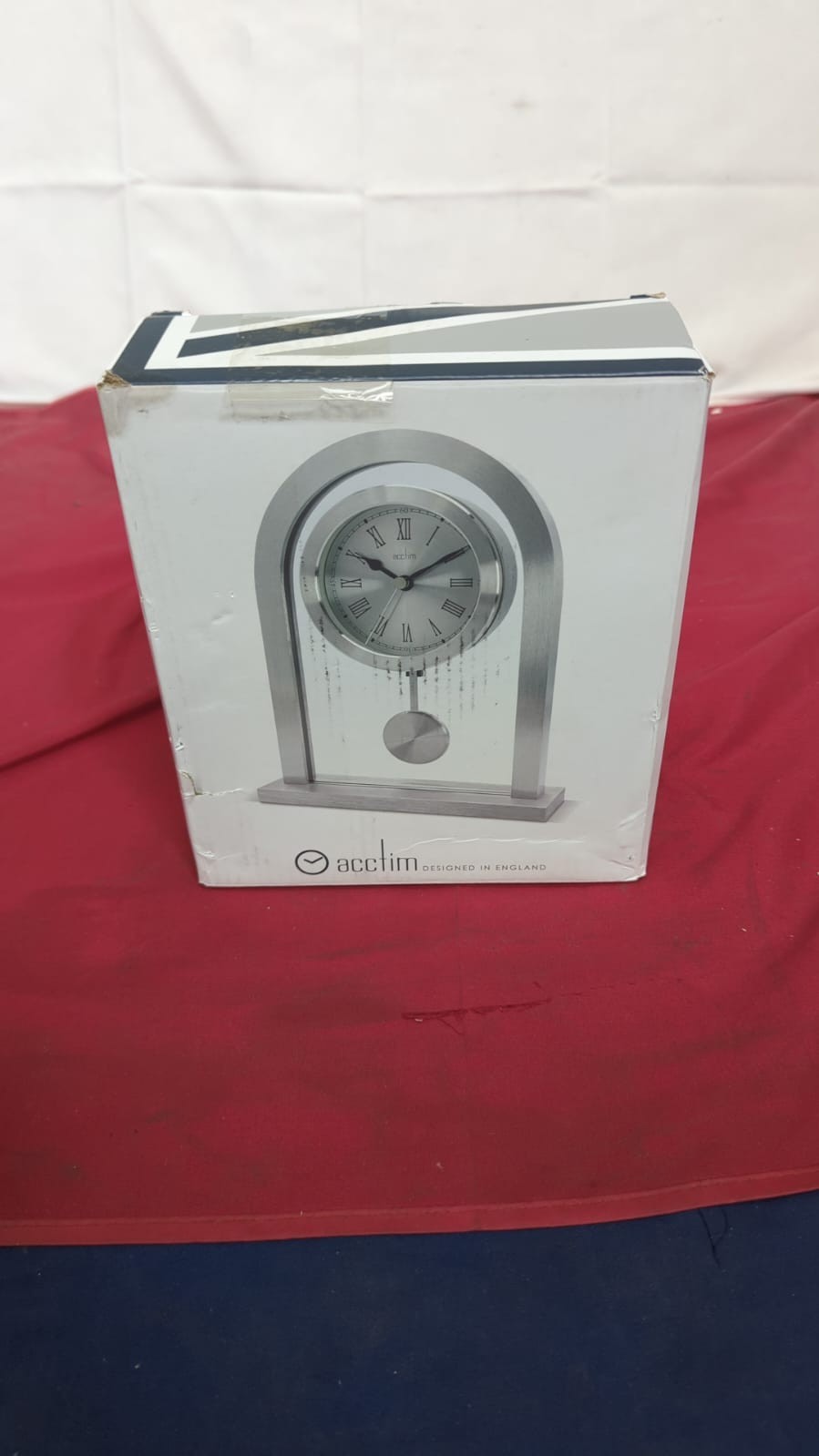 Acctim Metal Mantel Clock, Silver, One Size(box damaged)