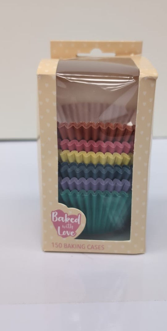 Baked with Love Brights Cupcake Cases 50mm – 150 Pack (Box Damaged)