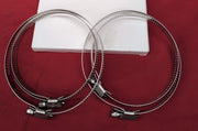 TUPARKA 4 Pack Large Size Metal Hose Clips 91-114 mm Adjustable Ducting Clamps