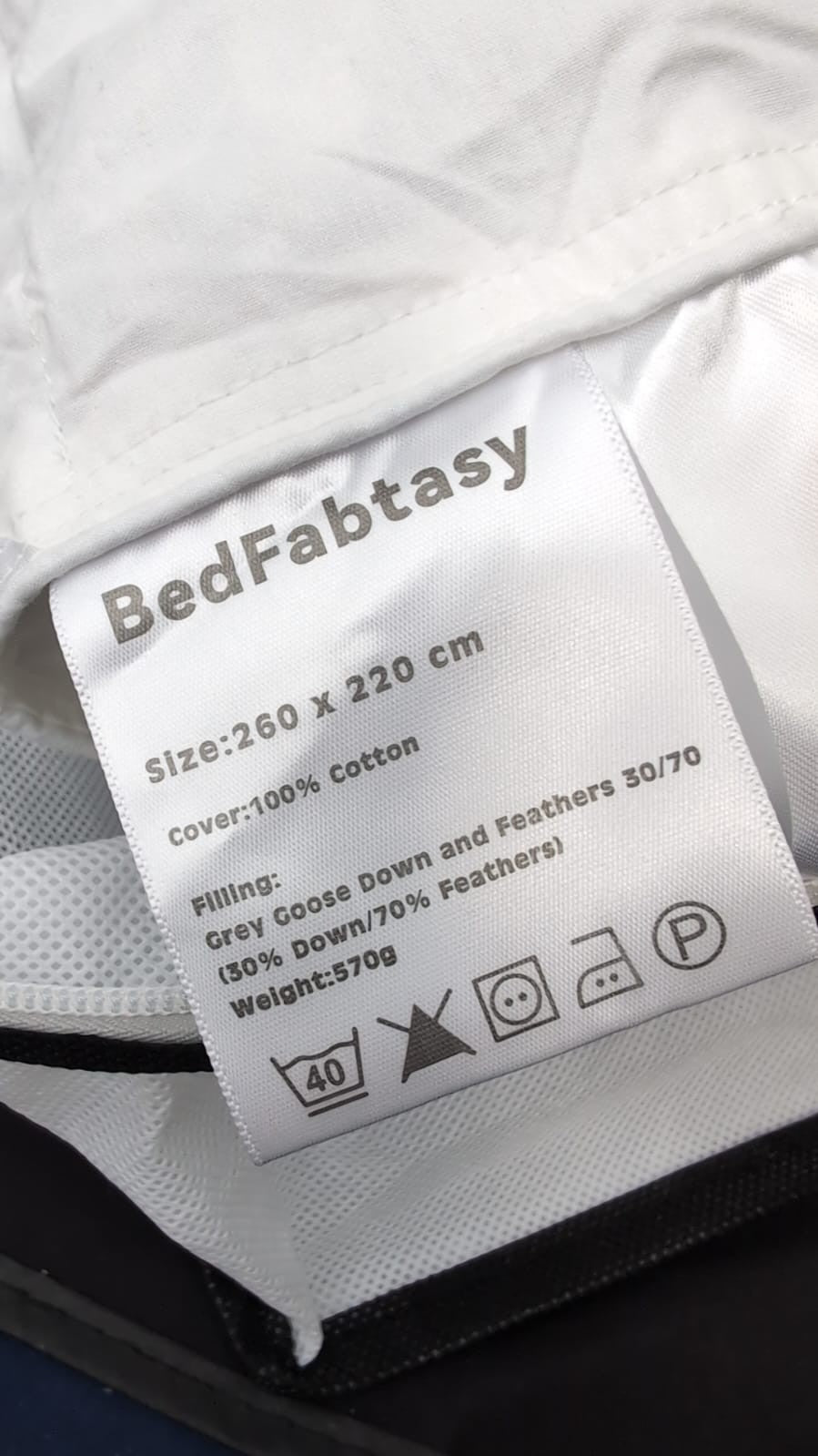 BedFabtasy Super King Duvet｜Luxury Heavyweight  260x220cm,White