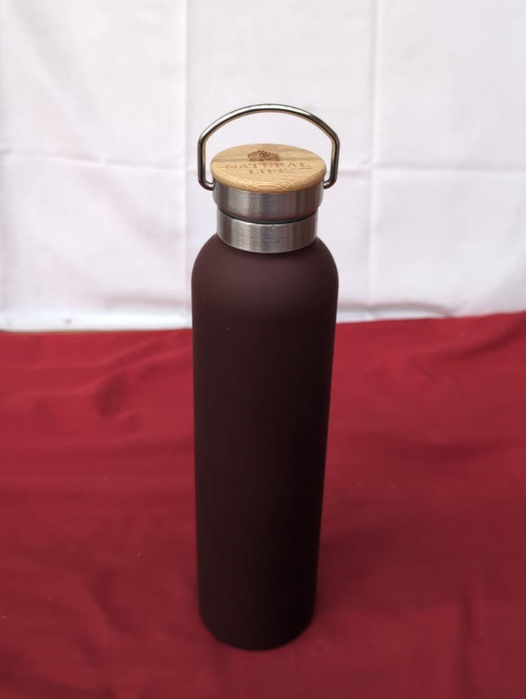 Natural Life Insulated Stainless Steel Bottle with Bamboo Lid, 1L(USED)