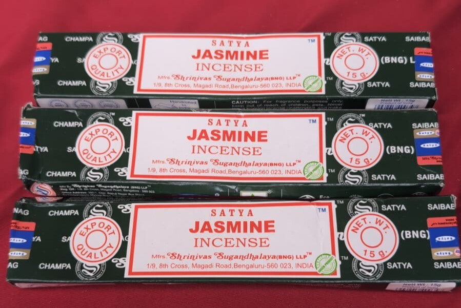 Satya Nag Champa Jasmine Incense Sticks | x3 pack | with incense sticks holder