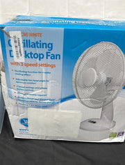 Prem-I-Air  12 White Oscillating Desktop Fan with 3 Speed Settings