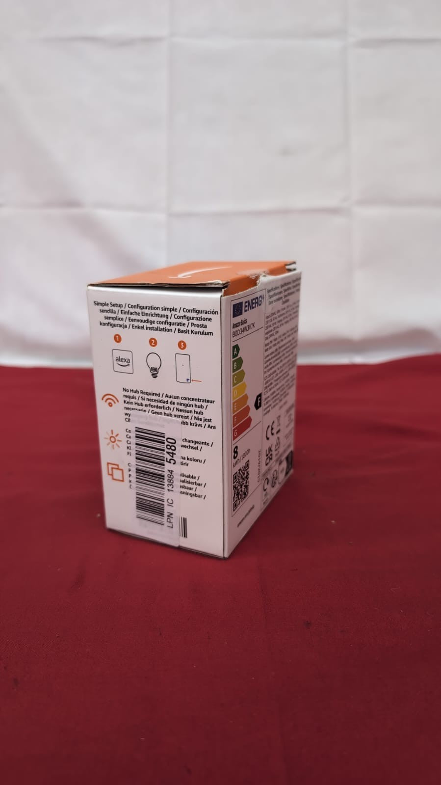 Amazon Basics Smart A60 Multicolor LED Light Bulb, E27 ,8W,2PACK ( box damaged)