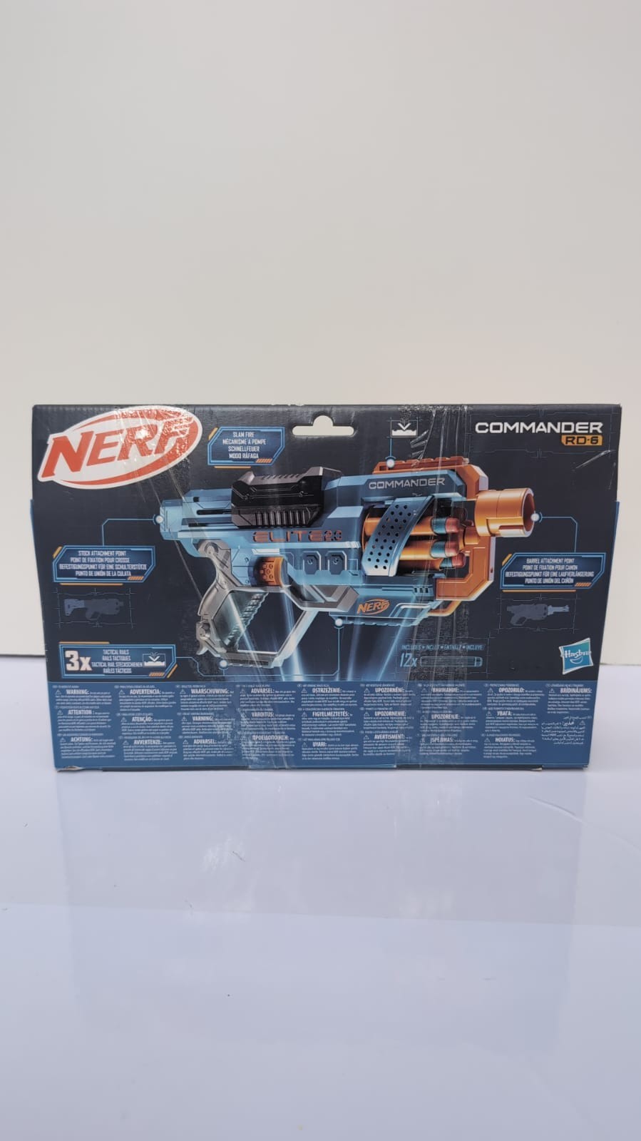 Nerf Elite 2.0 Commander RC-6 Blaster, 12 Nerf Elite Darts, ( packaging damaged)