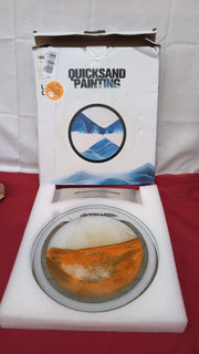 Moving Sand Art Picture in Motion Round Glass 3D Sea Landscape, (boxdamaged)