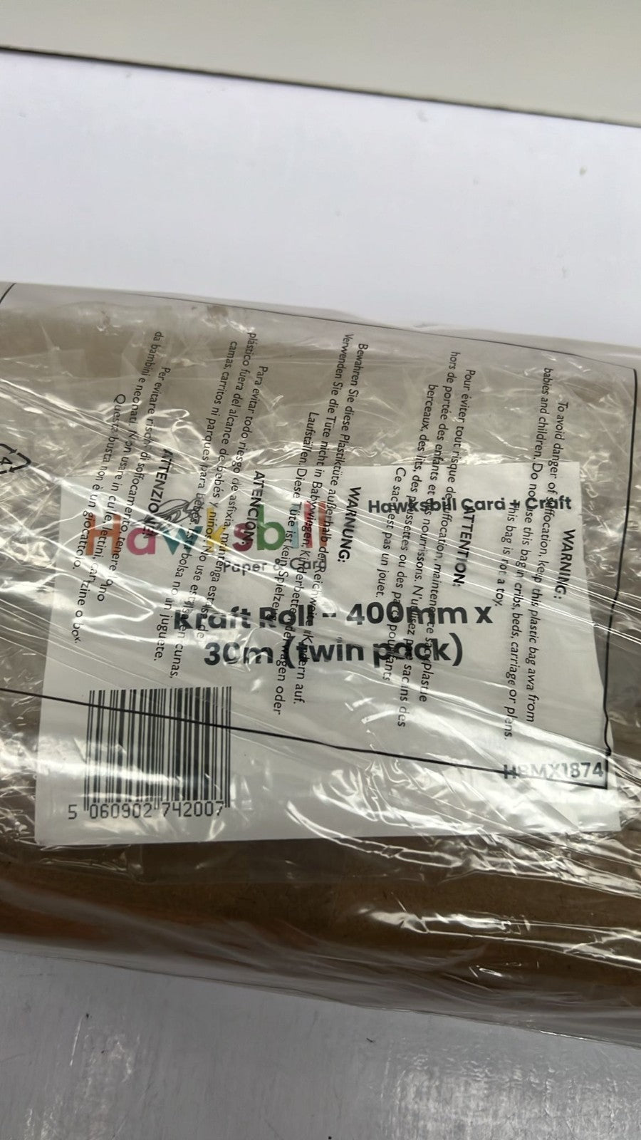 Hawksbill Brown Wrapping Paper Roll 400mm X 30m (Twin Pack) Eco-Friendly Brown